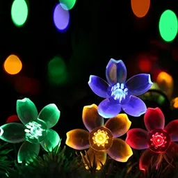 SPARK WORLD Blue & Green Flower-Shaped String Lights-image-55