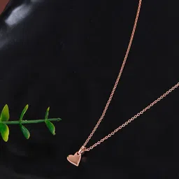 GIVA 925 Sterling Silver Rose Gold Plated Classic Heart Pendant with Link Chain-picture-29