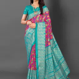 Mitera Floral Jaali Pochampally Saree-picture-31