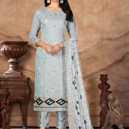 SHADOW & SAINING Ethnic Motifs Woven Design Unstitched Dress Material-picture-36