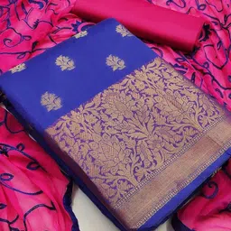 KALINI Pure Silk Unstitched Dress Material-picture-41