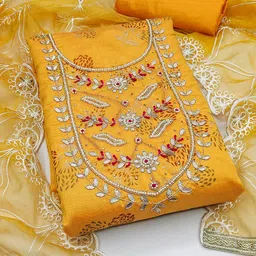 MANVAA Floral Printed Embellished Unstitched Dress Material-image-67