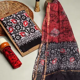 Kishori Sarees Floral Printed Pure Cotton Unstitched Dress Material-image-4