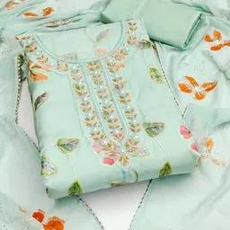 MANVAA Embellished Organza Unstitched Dress Material-picture-29