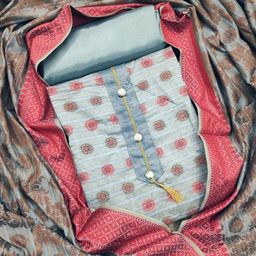 SHADOW & SAINING Ethnic Motifs Woven Designed Banarasi Jacquard Unstitched Dress Material-picture-44