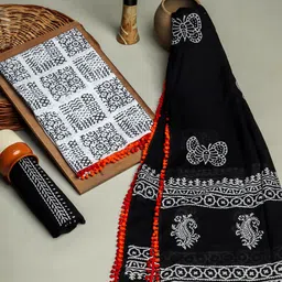Kishori Sarees Ethnic Motifs Printed Pure Cotton Unstitched Dress Material-picture-12