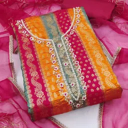 KALINI Ethnic Motif Woven Design Unstitched Dress Material-picture-32