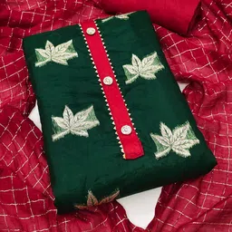 MANVAA Floral Woven Design Organza Unstitched Dress Material-image-72