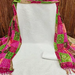 Leeza Store Striped Embellished Unstitched Dress Material-picture-26