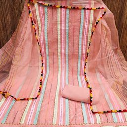 Panzora Embellished Unstitched Dress Material-picture-6
