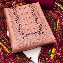 MANVAA Floral Embroidered Unstitched Dress Material-picture-14