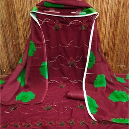 Panzora Embroidered Unstitched Dress Material-picture-14