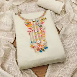 KALINI Printed Embroidered Unstitched Dress Material-picture-27