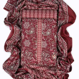 Sun Fashion And Lifestyle Ethnic Motifs Printed Unstitched Dress Material-picture-35