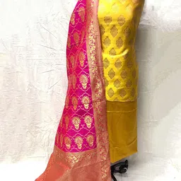 KALINI Pure Silk Unstitched Dress Material-picture-15