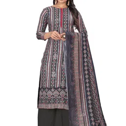 Stylee LIFESTYLE Geometric Printed Pure Silk Unstitched Dress Material-picture-27