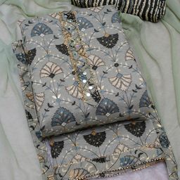 Panzora Printed Art Silk Unstitched Dress Material-picture-35