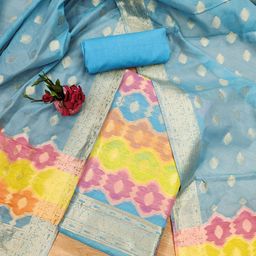 Panzora Embellished Unstitched Dress Material-picture-16