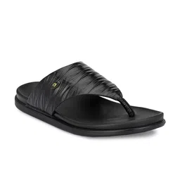 Hitz Men Black Leather Comfort Sandals-picture-30