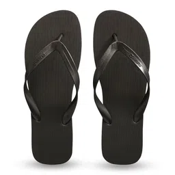 OLAIAN By Decathlon Men Black Self Design Thong Flip-Flops image 1