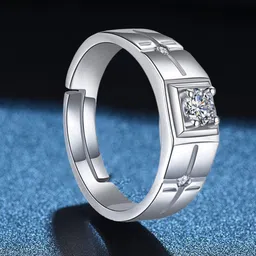 MYKI Stainless Steel Silver Plated Adjustable Stainless Steel Finger Ring-picture-15