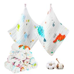 Moms Home Kids White & Blue 7 Pieces Printed 300 GSM Organic Cotton Bath Towels-picture-8