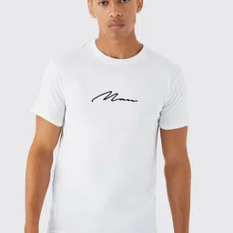 boohooMAN Signature Embroidered Pure Cotton T-shirt-picture-37