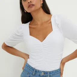 DOROTHY PERKINS Ruched Sweetheart Neck Top-picture-43