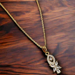 DressBerry White Brass Gold-Plated Necklace image 1
