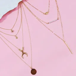 OOMPH  Set of 2 Gold-Toned Layered Necklace-picture-37