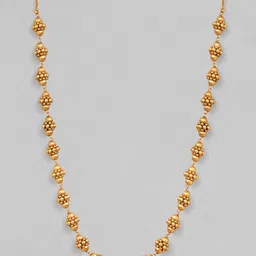 Rubans 24K Gold Plated Handcrafted Matar Mala Traditional Gold Beaded Necklace image 2