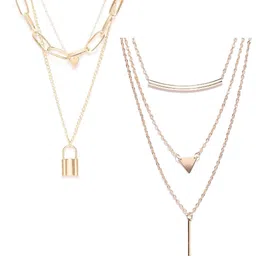 OOMPH Set of 2 Gold-Toned Layered Necklace-image-12