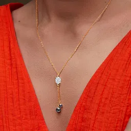 MINUTIAE Brass Gold-Plated Stones Studded Necklace-picture-21