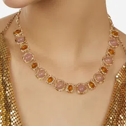 Zaveri Pearls Gold-Plated Stones Studded Necklace-picture-34