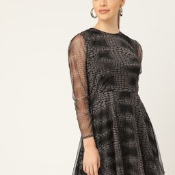 DODO & MOA Women Black Net Dress-picture-44