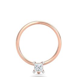 KUBERBOX Tiny Square 18KT Rose Gold Diamond Nose Pin-0.23gm-image-36