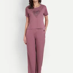 Bedtime story Round Neck Printed Pure Cotton T-Shirt & Pyjama-image-72