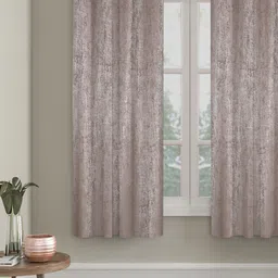 SOKNACK Brown Self Design Black Out Window Curtain-picture-13