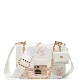 ALDO Women Floral Printed Structured Leather Sling Bag With Pouch-picture-43