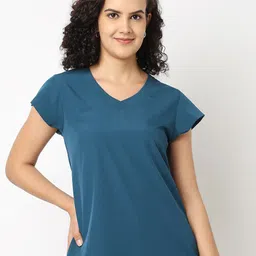 NOT SO PINK Cap Sleeves V-Neck Top-image-4