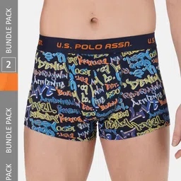 U.S. Polo Assn. Men Pack Of 2 Brand Logo Printed IYAK Trunks-picture-20