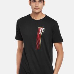 Ajile by Pantaloons Men Black Typography Henley Neck Slim Fit Outdoor T-shirt-picture-25
