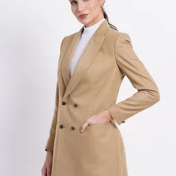AUDSTRO Notched Lapel Collar Woollen Double Breasted Overcoat image 1