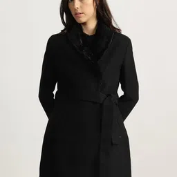 Iconic Women Single Breasted Regular Fit Overcoat-image-46