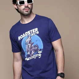 The Roadster Lifestyle Co. Men Graphic Printed Round Neck Cotton T-Shirt-picture-15