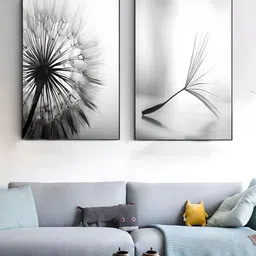 THE HANDMADE FLAIR White & Black 2 Pieces Painting Wall Art-picture-24
