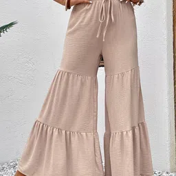 StyleCast Women Cream-Coloured Palazzos-picture-12