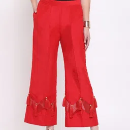 RIVI Women Straight Pure Cotton Palazzos-image-92