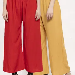 Miaz Lifestyle Women Pack of 2 Knitted Palazzos-image-23