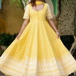 Lavanya The Label Women Yellow Paisley Printed Pure Cotton Kurta with Palazzos & With Dupatta-picture-27